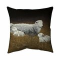 Fondo 26 x 26 in. Sheep & Lambs-Double Sided Print Indoor Pillow FO2792908